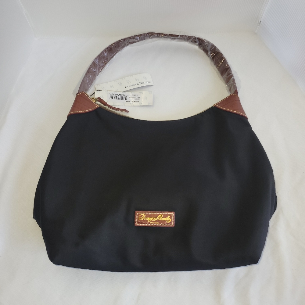 New Retired Dooney & Bourke Black Hobo Handbag